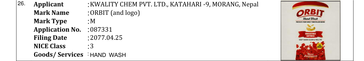 Original bulletin entry for ORBIT (and logo)