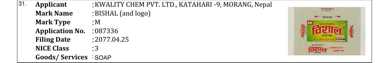 Original bulletin entry for BISHAL (and logo)