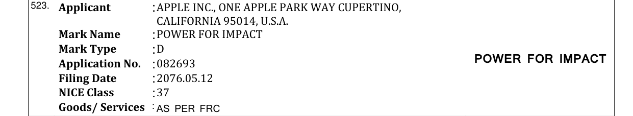 Original bulletin entry for POWER FOR IMPACT