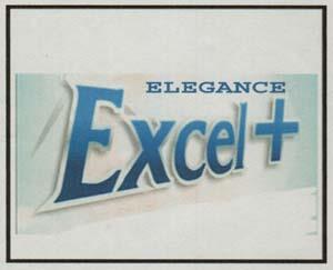 ELEGANCE EXCEL+ (and logo) trademark logo