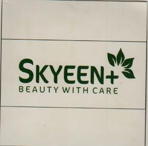 SKYEEN+ BEAUTY WITH CARE (and logo) trademark logo
