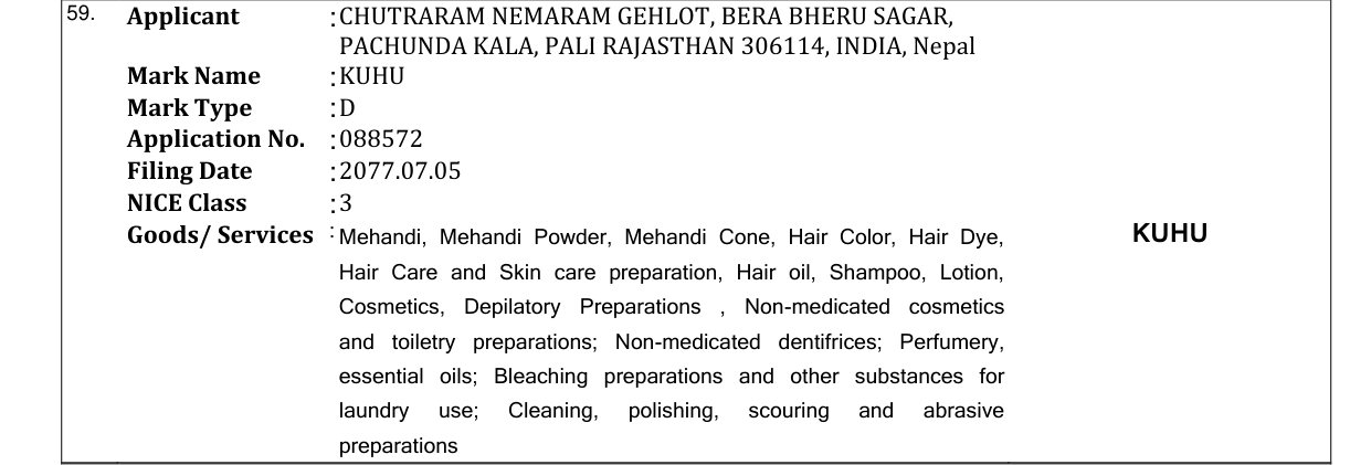 Original bulletin entry for KUHU