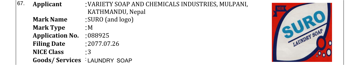 Original bulletin entry for SURO (and logo)