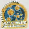 HEAT ACTIVATED ANTI-WEAR MOLECULE (and logo) trademark logo