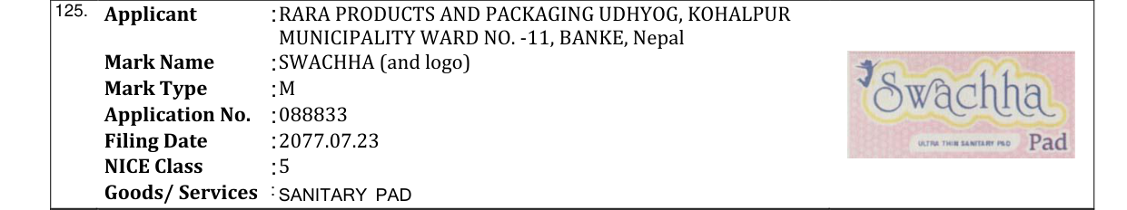 Original bulletin entry for SWACHHA (and logo)