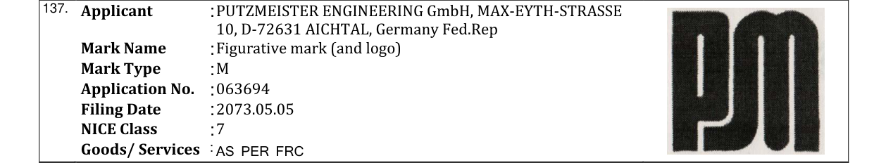 Original bulletin entry for Figurative mark (and logo)