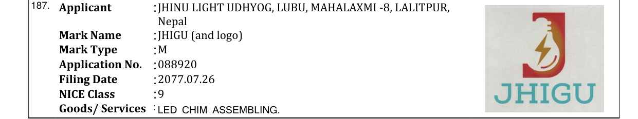 Original bulletin entry for JHIGU (and logo)