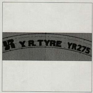 Y.R. TYRE YR275 (and logo) trademark logo