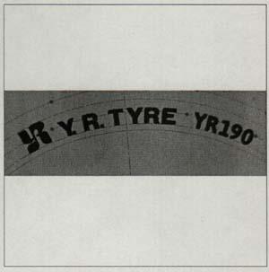 Y.R. TYRE YR190 (and logo) trademark logo