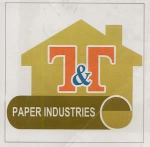 T & T PAPER INDUSTRIES (and logo) trademark logo
