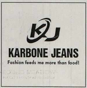 KJ KARBONE JEANS (and logo) trademark logo