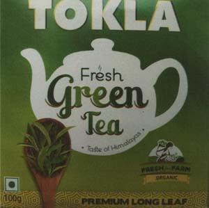 TOKLA FRESH GREEN TEA (and logo) trademark logo