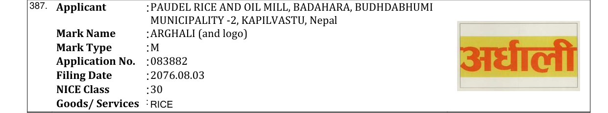 Original bulletin entry for ARGHALI (and logo)