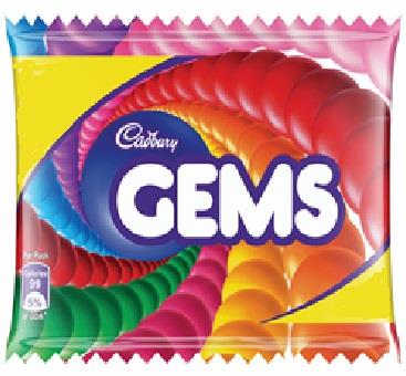 CADBURY GEMS (and logo) trademark logo