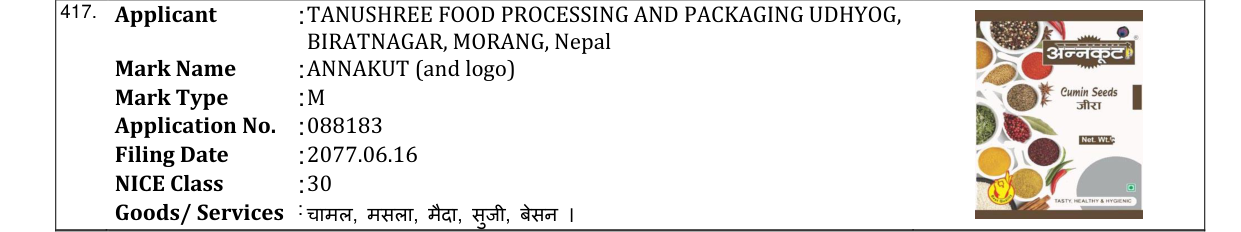 Original bulletin entry for ANNAKUT (and logo)