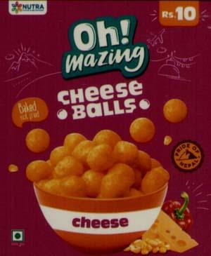 OH ! MAZING CHEESE BALLS (and logo) trademark logo