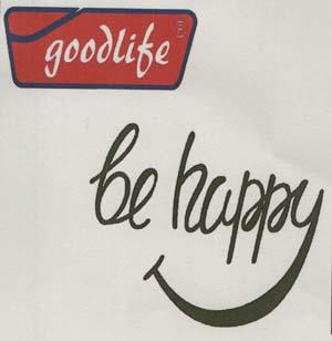 GOODLIFE BE HAPPY (and logo) trademark logo