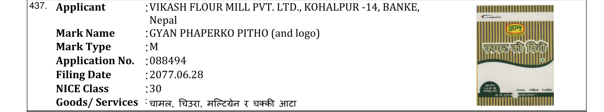 Original bulletin entry for GYAN PHAPERKO PITHO (and logo)