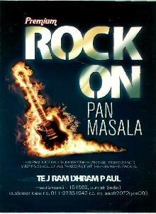 ROCK ON PAN MASALA (and logo) trademark logo