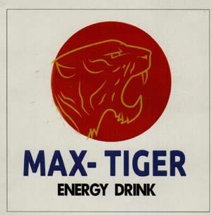 MAX- TIGER ENERGY DRINK (and logo) trademark logo