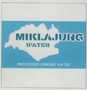 MIKLAJUNG WATER (and logo) trademark logo