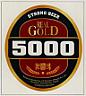 REAL GOLD 5000 (STRONG BEER) (and logo) trademark logo