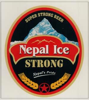 NEPAL ICE (SUPER STRONG BEER) (and logo) trademark logo