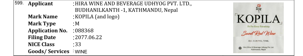 Original bulletin entry for KOPILA (and logo)