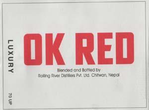 OK RED (and logo) trademark logo
