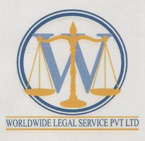WORLDWIDE LEGAL SERVICE PVT. LTD. (and logo) trademark logo