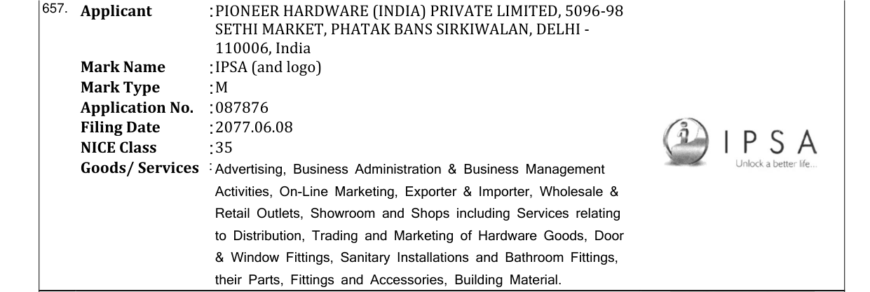 Original bulletin entry for IPSA (and logo)