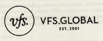 vfs. VFS.GLOBAL EST.2001 (and logo) trademark logo