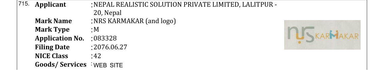 Original bulletin entry for NRS KARMAKAR (and logo)