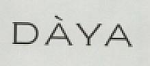 DAYA (Stylized) (and logo) trademark logo