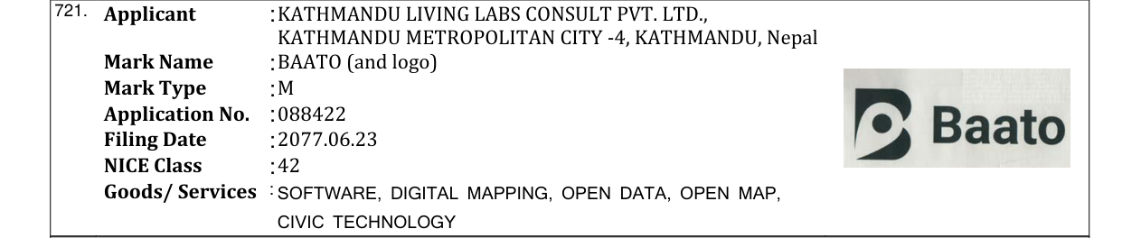 Original bulletin entry for BAATO (and logo)