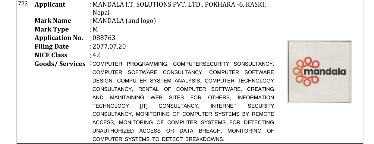 Original bulletin entry for MANDALA (and logo)