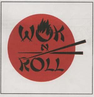 WOK N ROLL (and logo) trademark logo