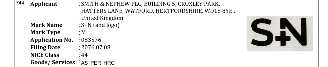 Original bulletin entry for S+N (and logo)