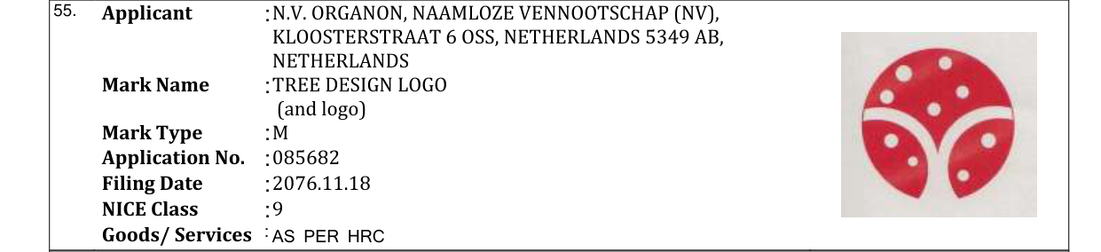 Original bulletin entry for TREE DESIGN LOGO (and logo)