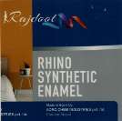 RAJDOOT RHINO SYNTHETIC ENAMEL (and logo) trademark logo