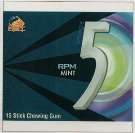 RPM MINT 5 CHEWING GUM (and logo) trademark logo