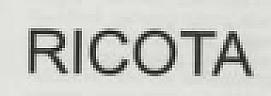 RICOTA (Stylized) (and logo) trademark logo
