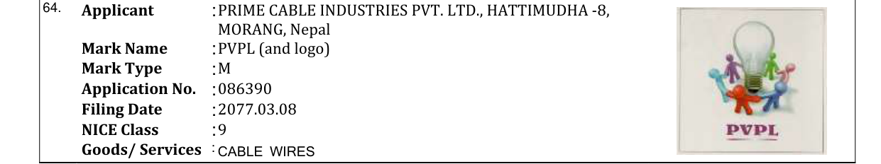 Original bulletin entry for PVPL (and logo)