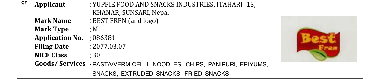 Original bulletin entry for BEST FREN (and logo)