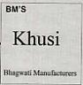 BM'S KHUSI (and logo) trademark logo