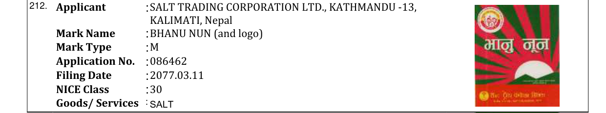 Original bulletin entry for BHANU NUN (and logo)