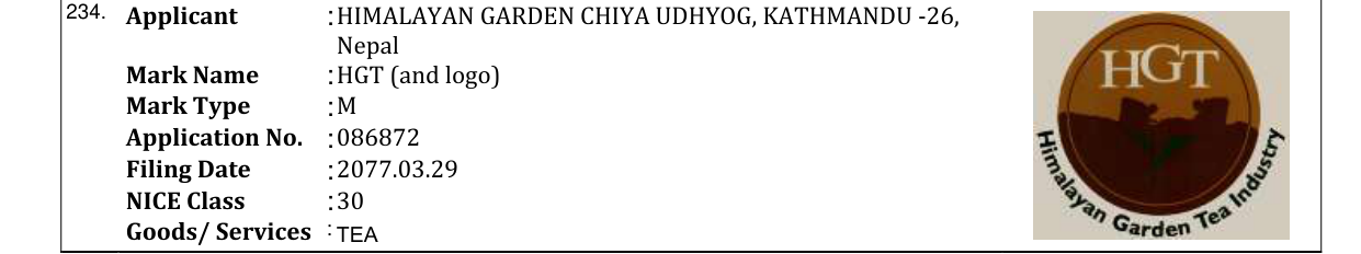 Original bulletin entry for HGT (and logo)