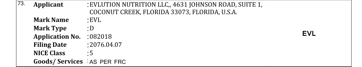 Original bulletin entry for EVLution