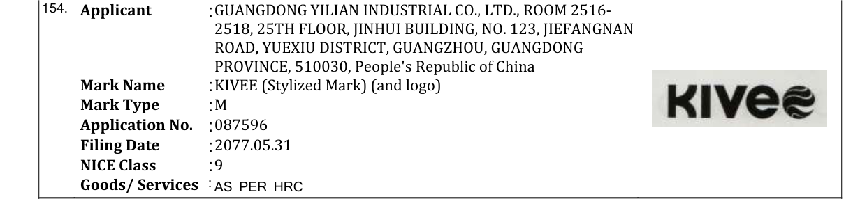 Original bulletin entry for OSCOO (Stylized) (and logo)