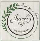 THE JUICERY CAFE (and logo) trademark logo